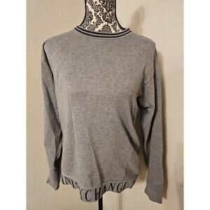 Armani Exchange Gray Logo Knit Sweater | Classic Crewneck